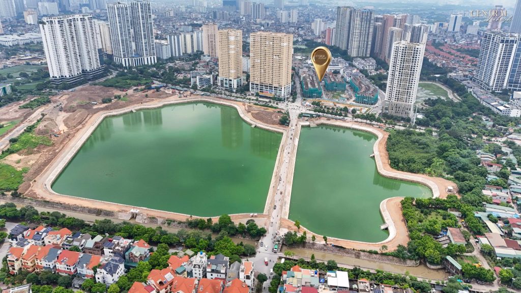 Vị trí thực tế dự án Taseco Trung Văn (kế bên hồ điều hoà Trung Văn)